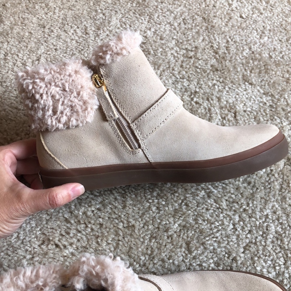 Cole Haan Nantucket Cozy Ankle Boot buckle suede shoe shearling size  7.5 - Picture 5 of 10